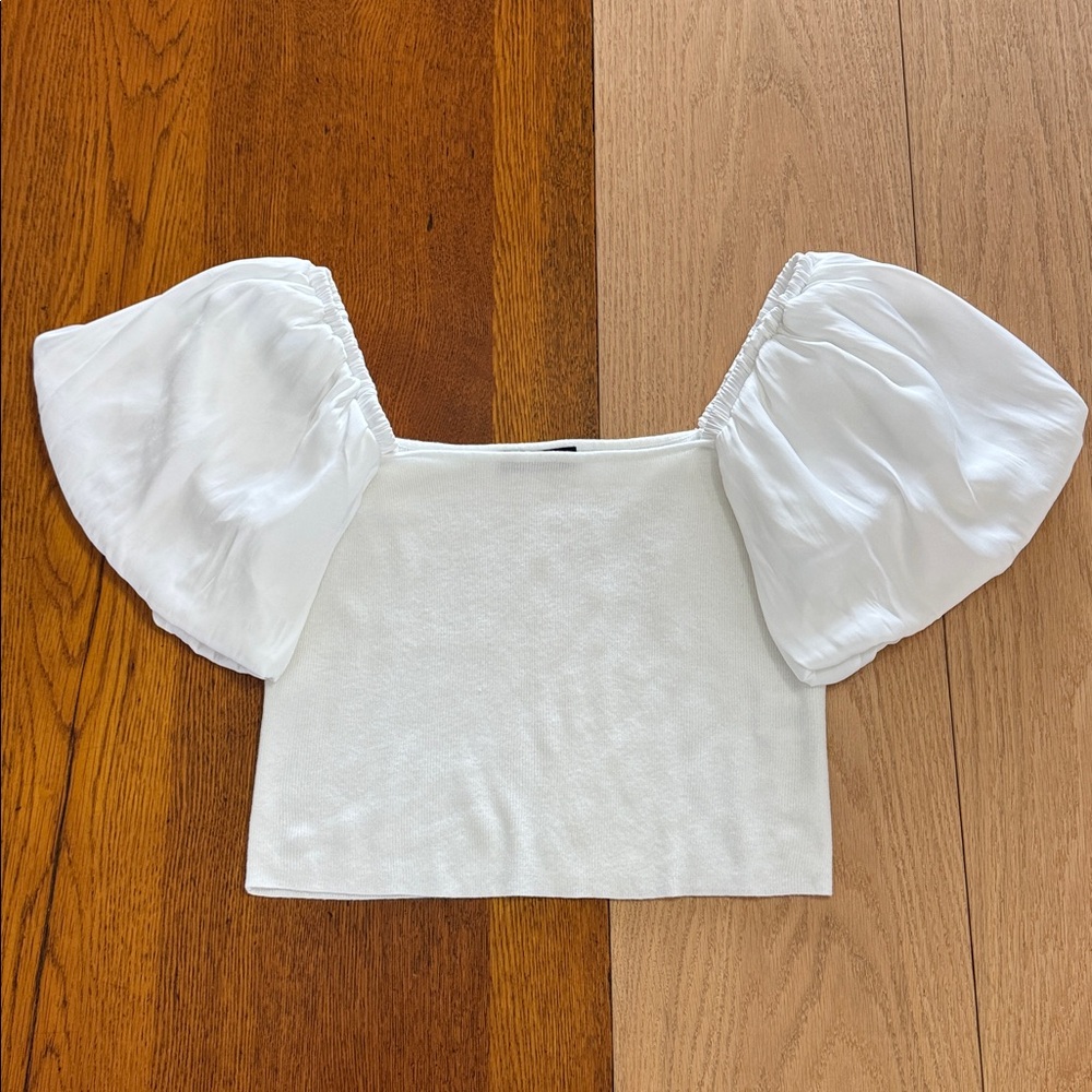 Elegant White Puff Sleeve Blouse